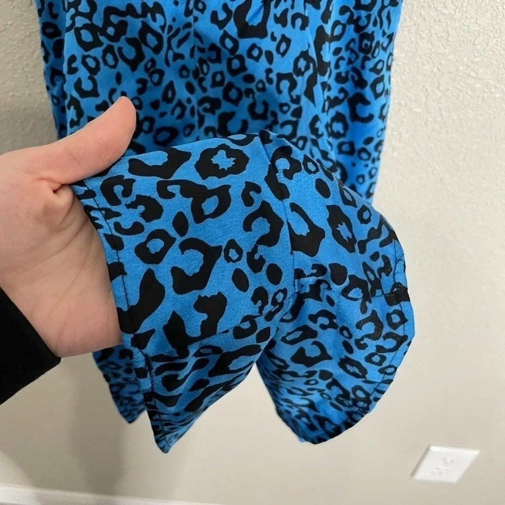 Aqua Blue Animal Print Romper XS